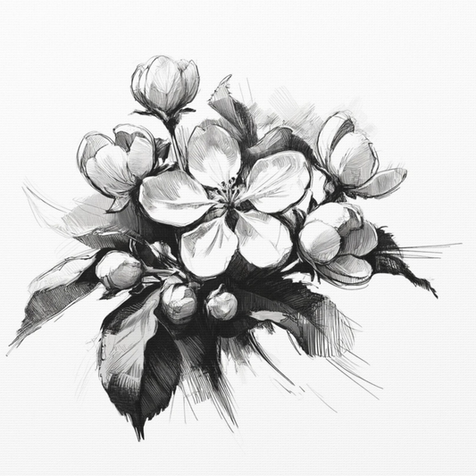 Arkansas Apple Blossom Sketch